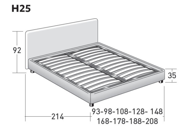 This photo shows the technical specifications of a piece of furniture