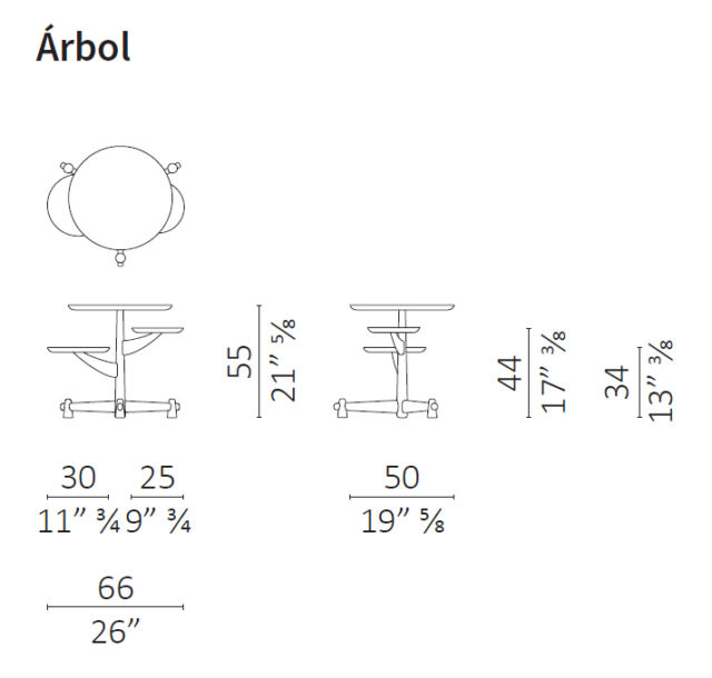 This photo shows the technical specifications of a piece of furniture