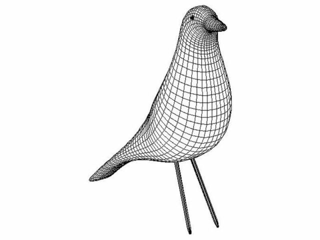 Eames House Bird Vitra présenté par Peverelli en 3D