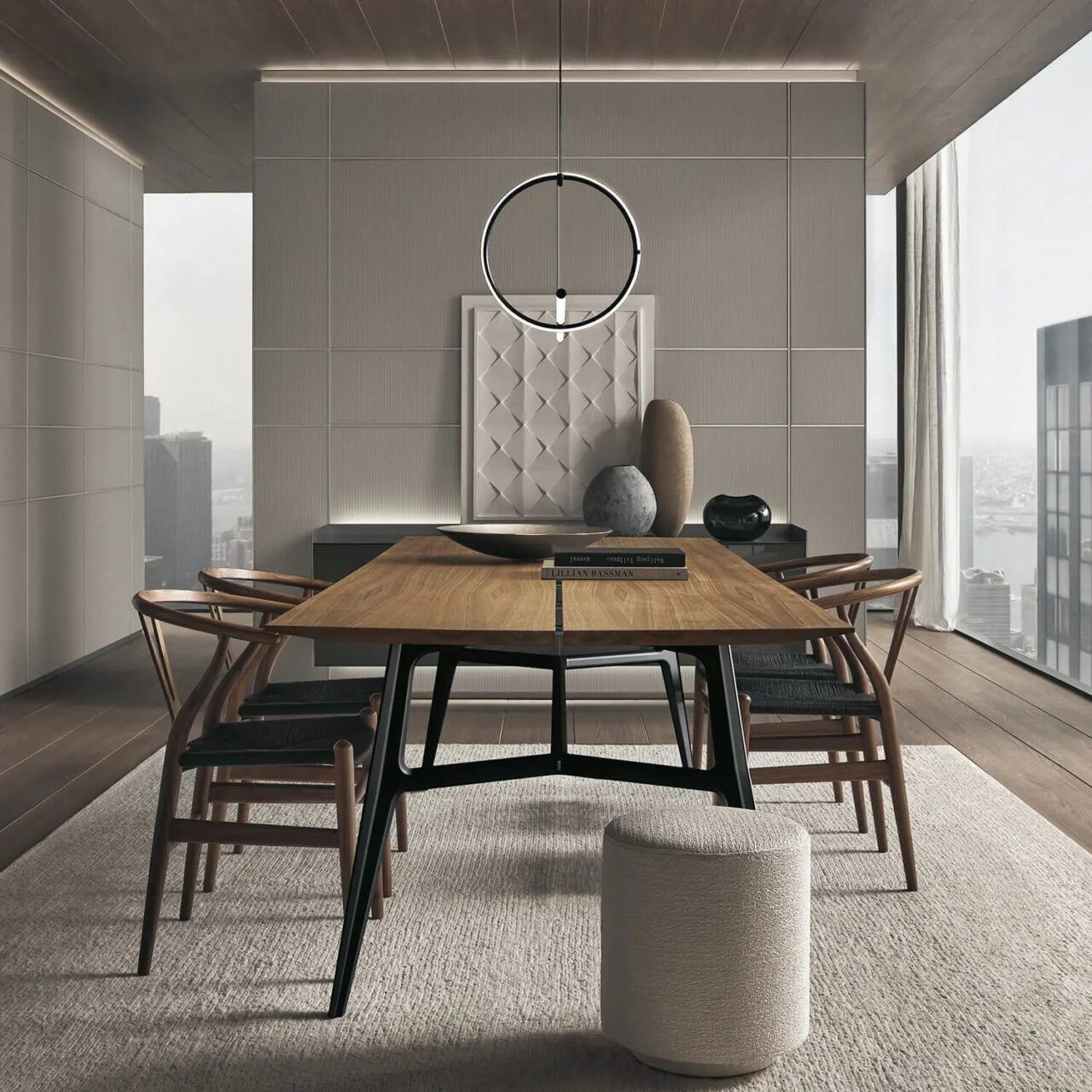 Planet est une table de salle à manger conçue par Giuseppe Bavuso et proposée par Peverelli.