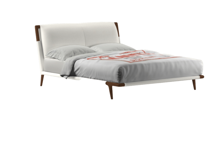 Gaudì designer double bed produced by Flou proposed by Peverelli