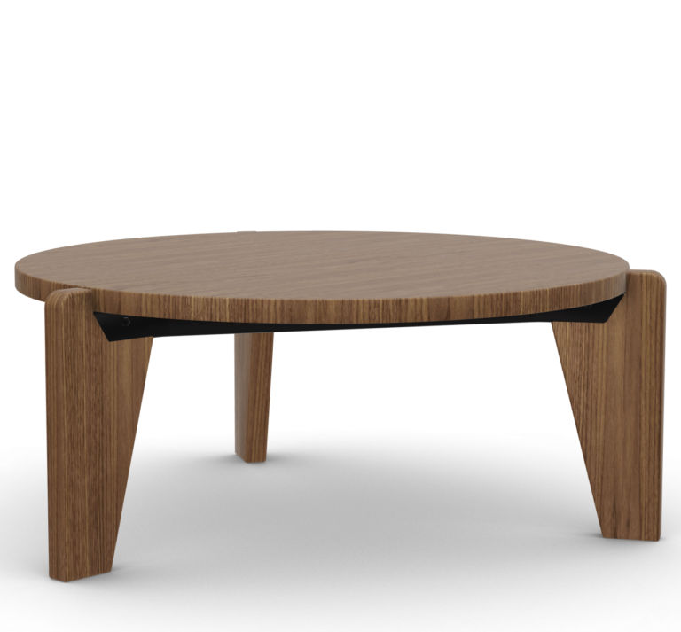 Gueridon Bas Massello is a modern lounge table designed by Jean Prouvé and offered by Peverelli