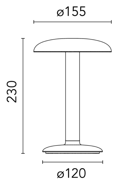 Questa foto mostra le specifiche tecniche di un elemento di design