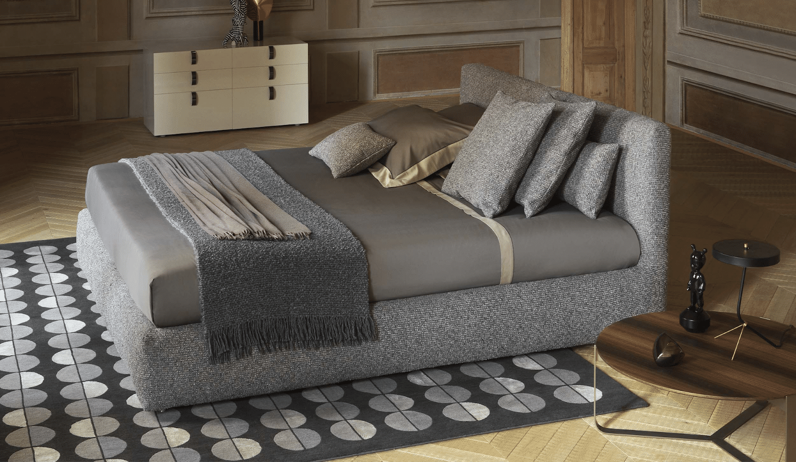 Merkurio è un letto di design progettato da Flou proposta da Peverelli