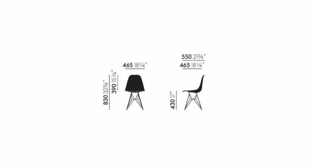 Kunststoffstuhl DSR mit Vitra Kissen präsentiert von Peverelli in 3D