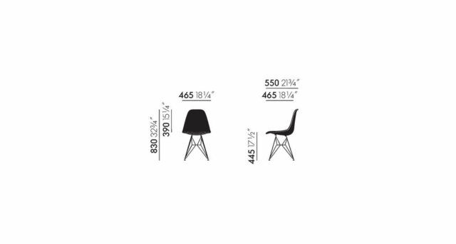Kunststoffstuhl DSR mit Vitra Kissen präsentiert von Peverelli in 3D