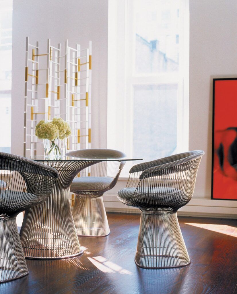 Platner is a dining table designed by Warren Platner and offered by Peverelli