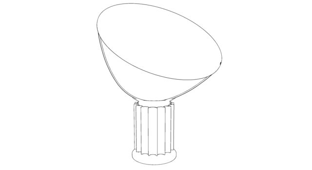 Photo of a detailed technical data sheet for a lighting product from Flos, a leading manufacturer of high-quality lamps