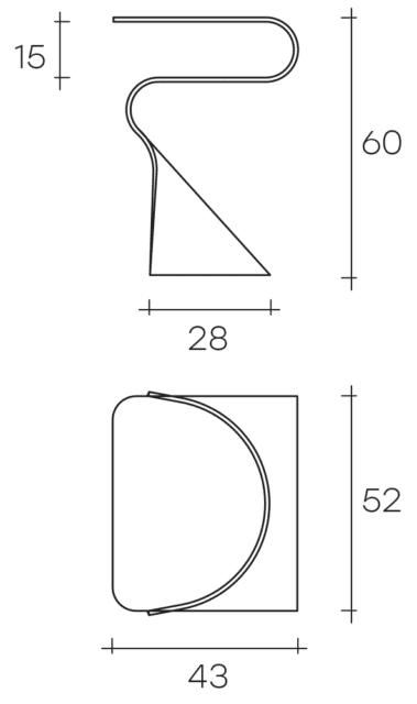 This photo shows the technical specifications of a piece of furniture