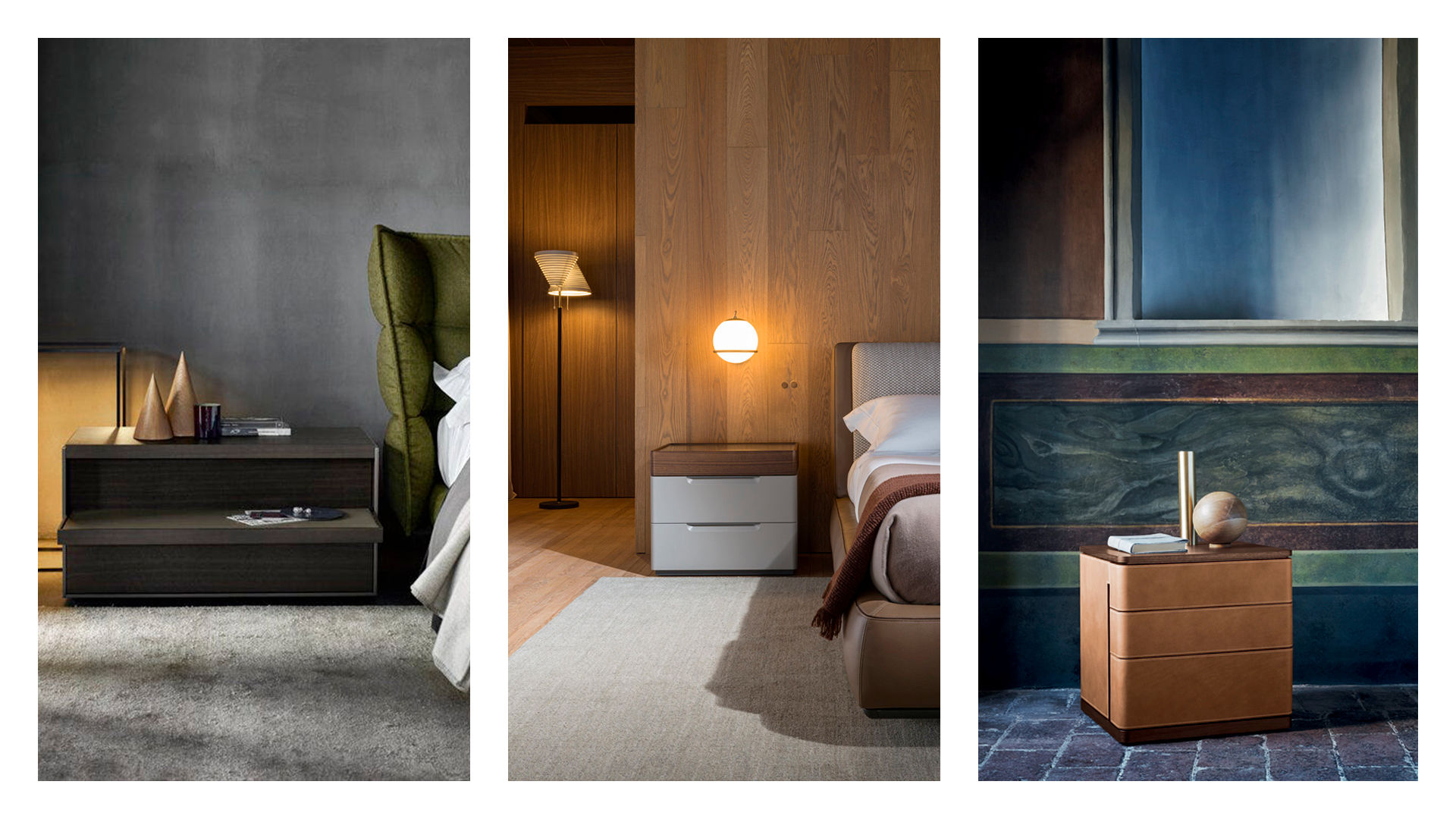 Cette photo montre différents types de meubles modernes proposés par Peverelli.