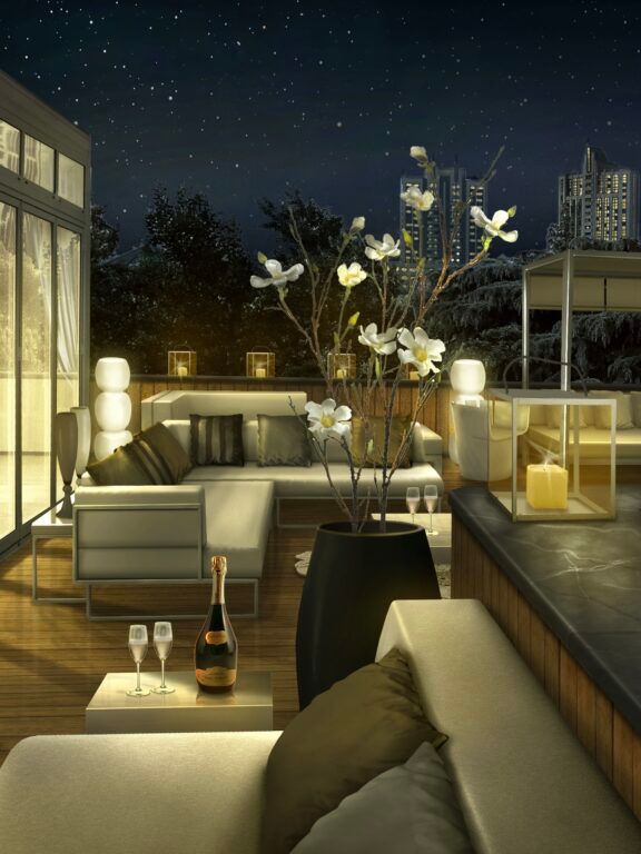 This photo shows different types of modern furniture proposed by Peverelli