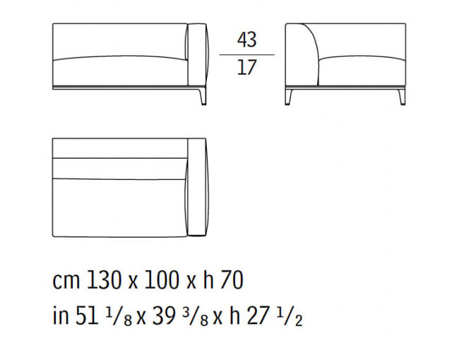 This photo shows the technical specifications of a piece of furniture