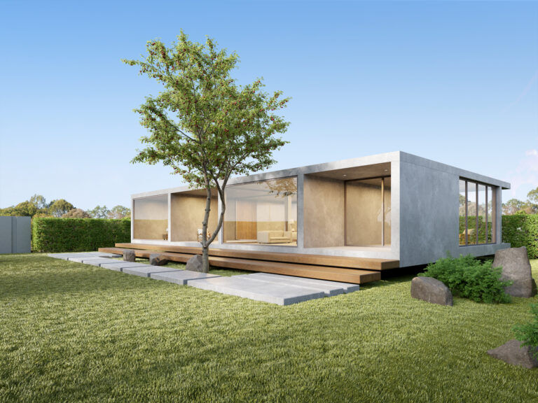 This photo shows an exclusive luxury residence from the outside