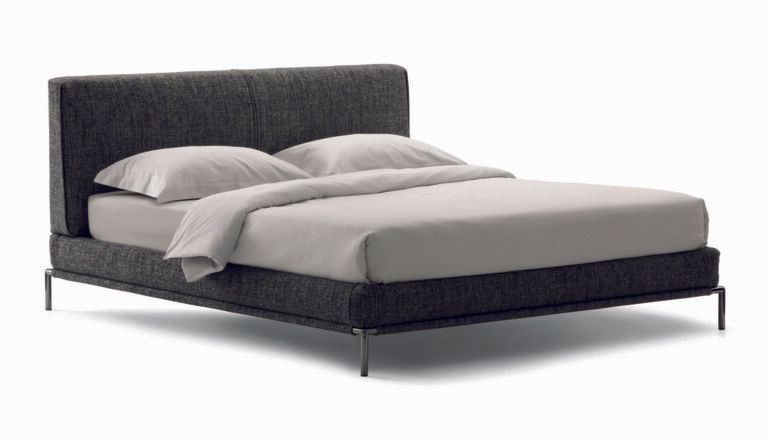 The art of furnishing: this photo shows the Icon design bed by Flou, sold by Peverelli in Como and Lugano