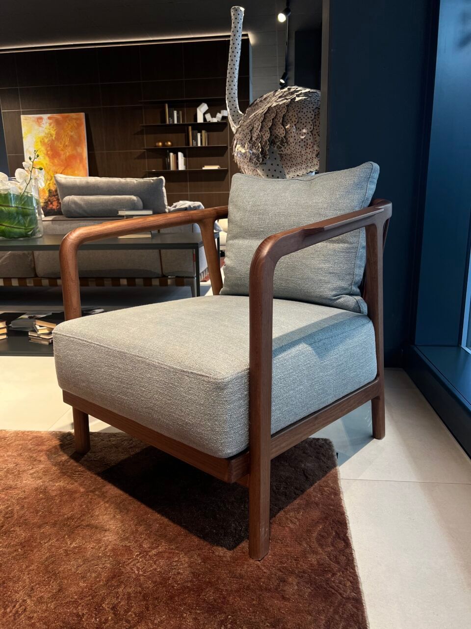 This photo shows the Crono armchair by Flexform