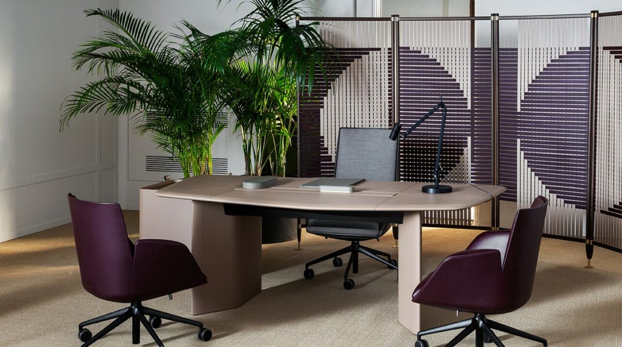 This photo shows the Trust desk by Poltrona Frau