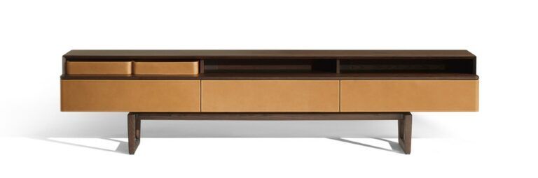 This photo shows the Fidelio sideboard by Poltrona Frau