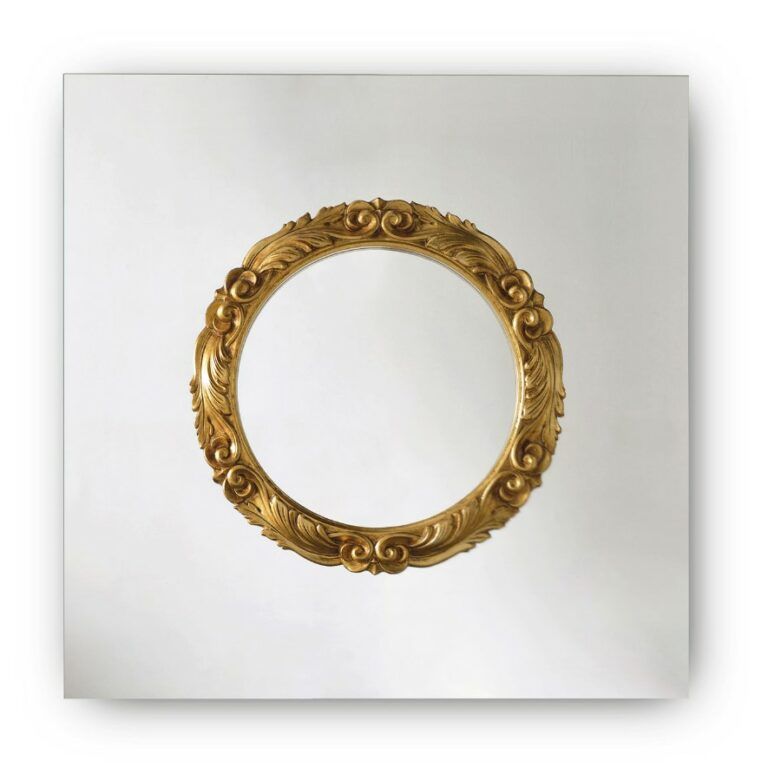 This photo shows the Ritratto mirror by Fiam