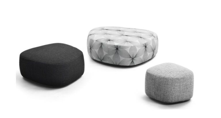 This photo shows the Pierre Pouf by Flou