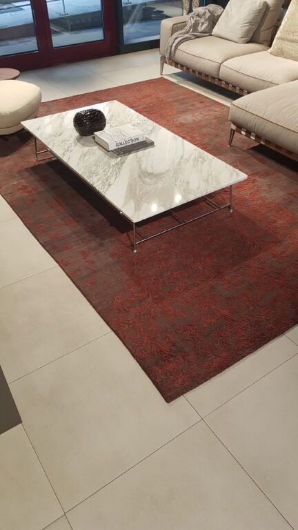 This photo shows the Carpet Edition carpet being promoted at the Peverelli Design showroom in Lugano