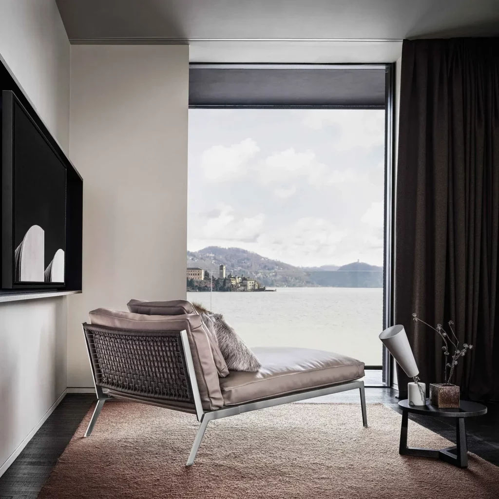 Cette photo montre la chaise longue Happy de Flexform