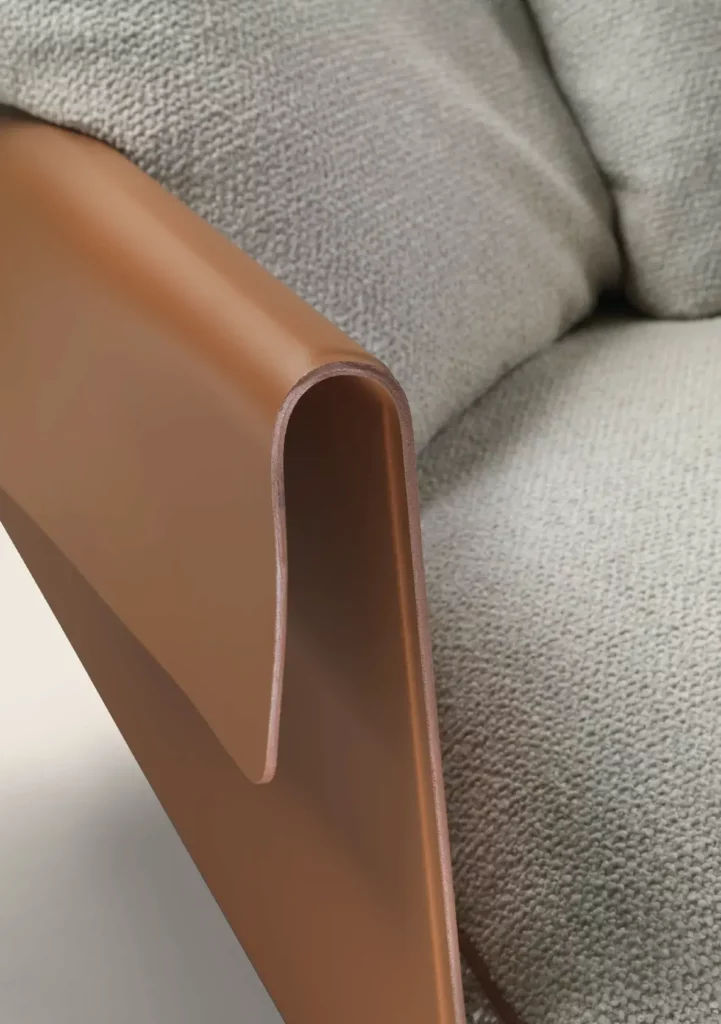 Questa foto mostra il divano lineare Bretton di Flexform