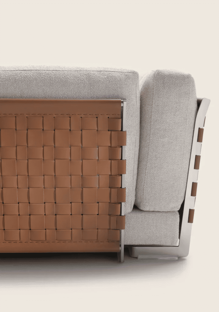 This photo shows the Cestone | 09 linear sofa by Flexform