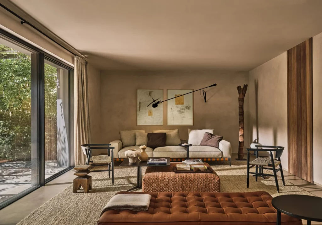 This photo shows the Gregory linear sofa by Flexform