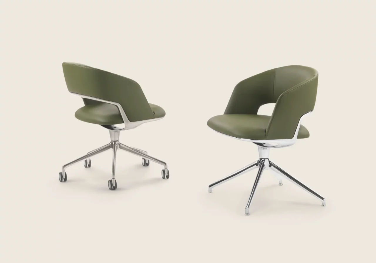 This photo shows the Eliseo chair by Flexform
