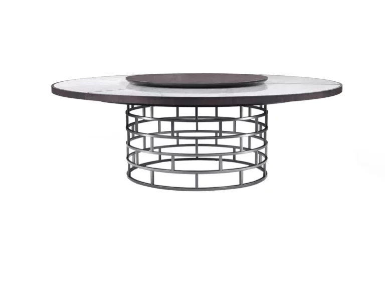This photo shows the Crown table by Flexform