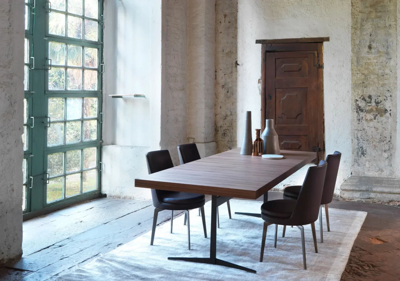 This photo shows the Fly table by Flexform