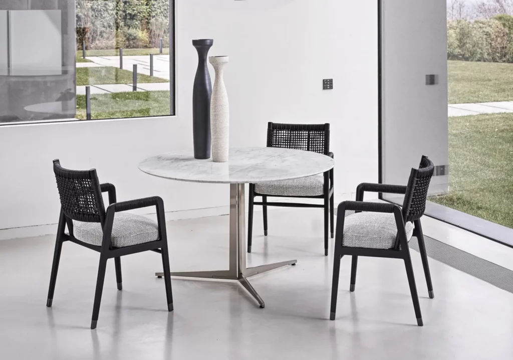 This photo shows the Fly table by Flexform