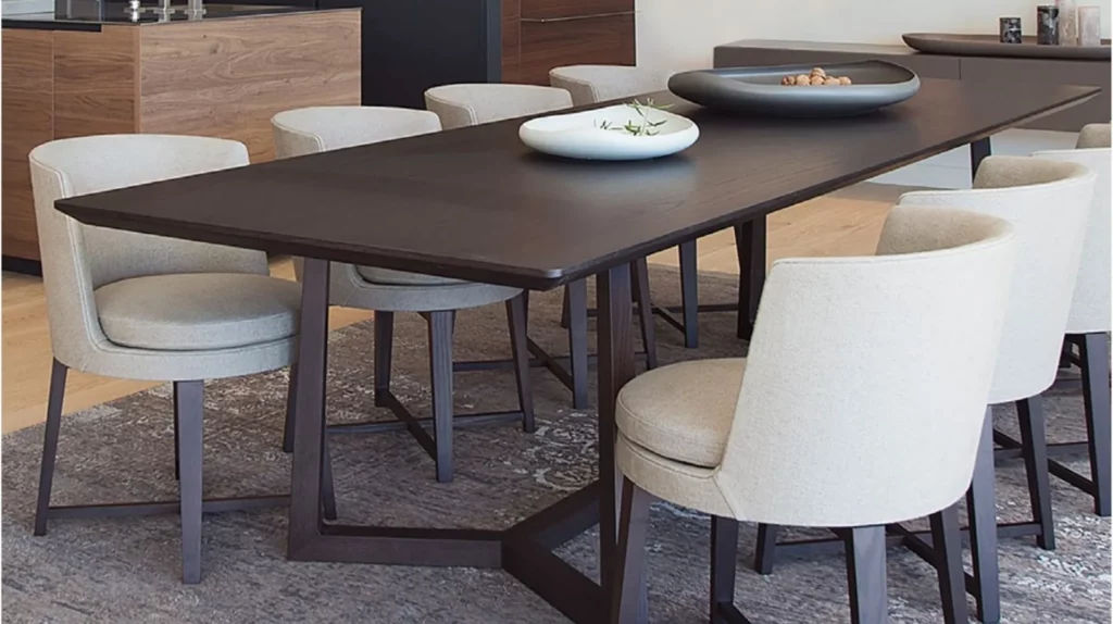 This photo shows the Jiff table by Flexform