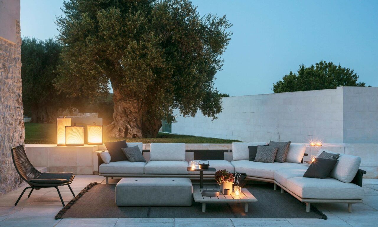 This photo shows the Pillow outdoor lamp by RODA