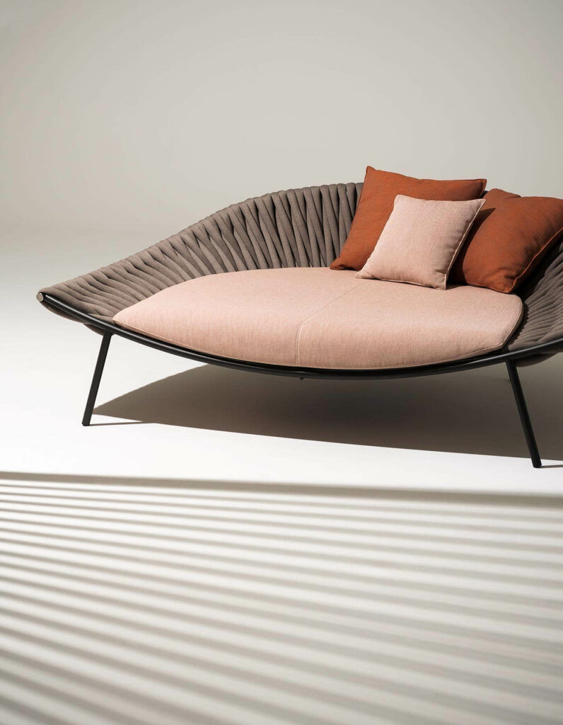 This photo shows the Arena outdoor sunbed by RODA