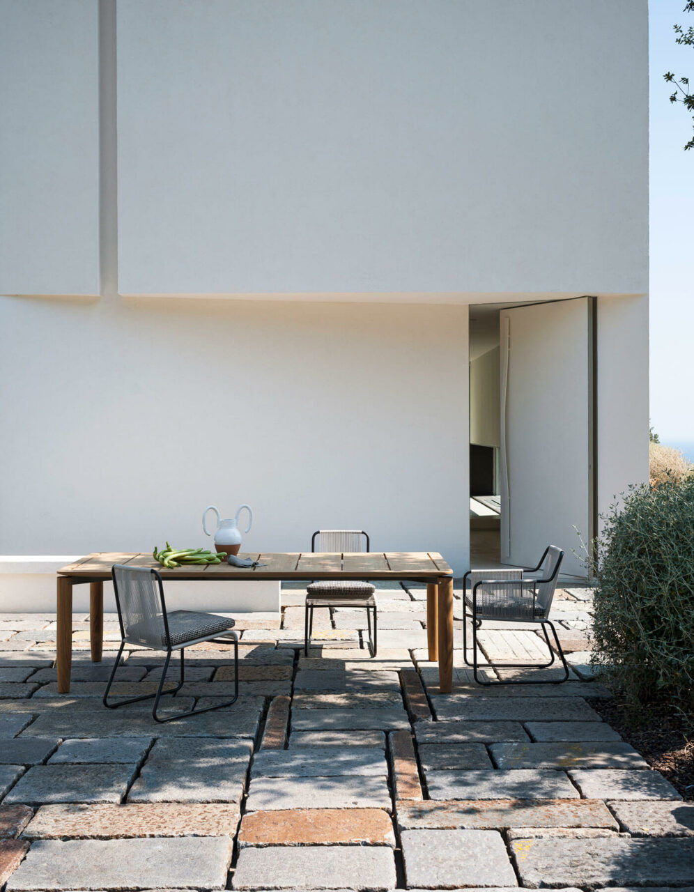 This photo shows the Harp outdoor chair by RODA