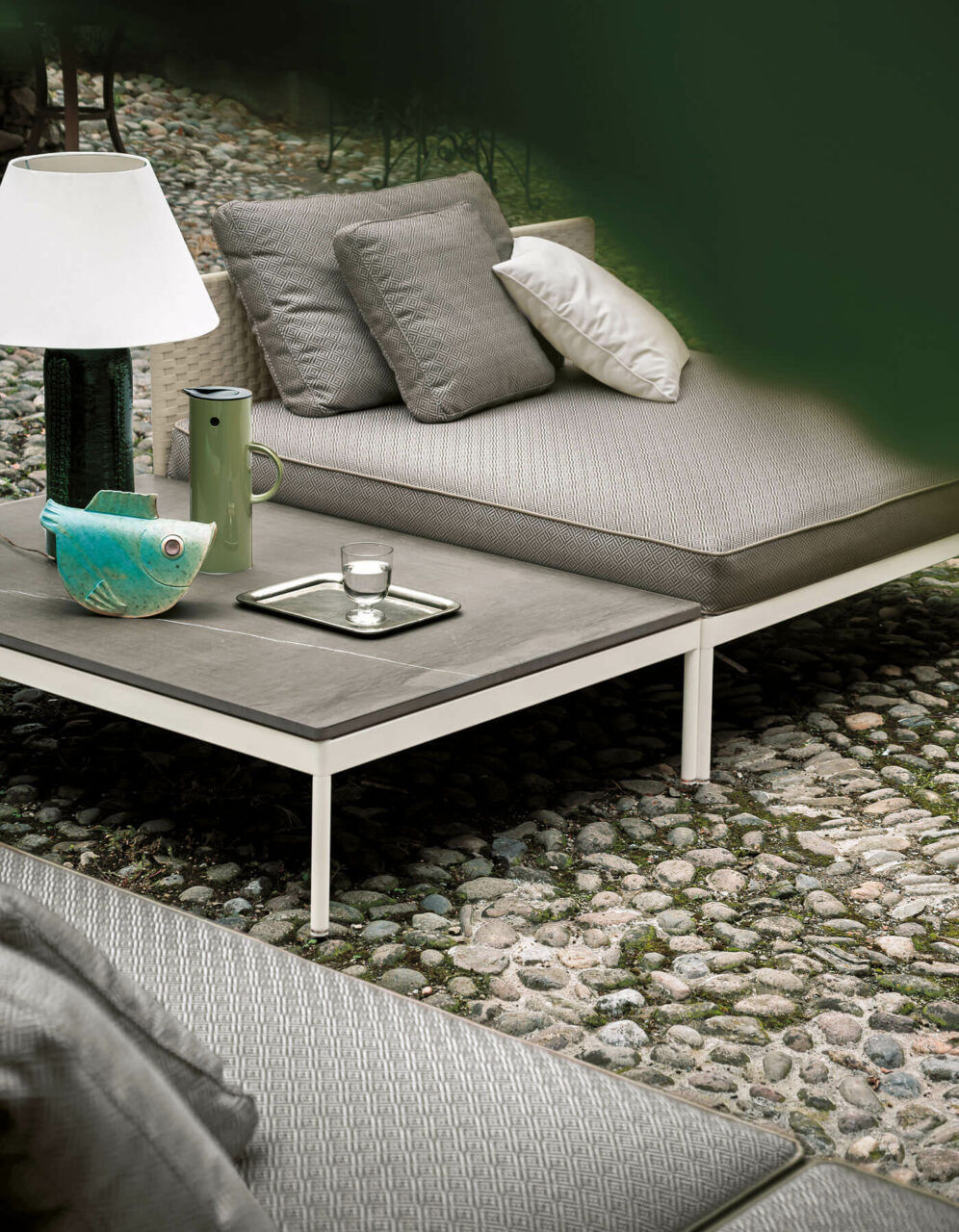This photo shows the Basket outdoor table by RODA