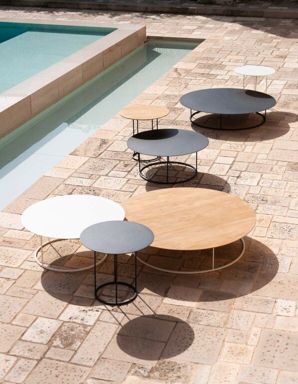 This photo shows the Zefiro outdoor table by RODA