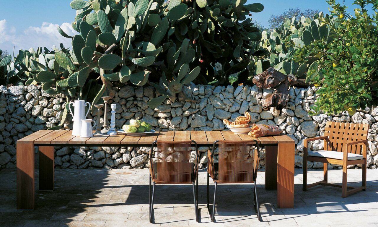 This photo shows the Pier outdoor table by RODA