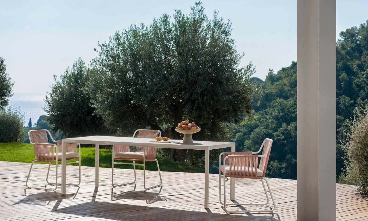 This photo shows the Plein Air outdoor table by RODA