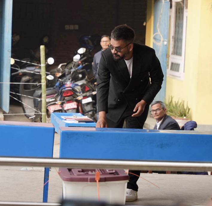 High-Stakes Face-off: Balen Shah Boards Heli for Jhapa After Voting in Capital