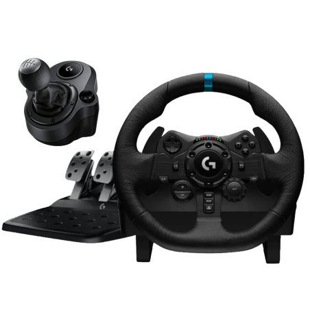 Logitech G923 TRUEFORCE : Volant De Course, Pédales et Boite de Vitesse