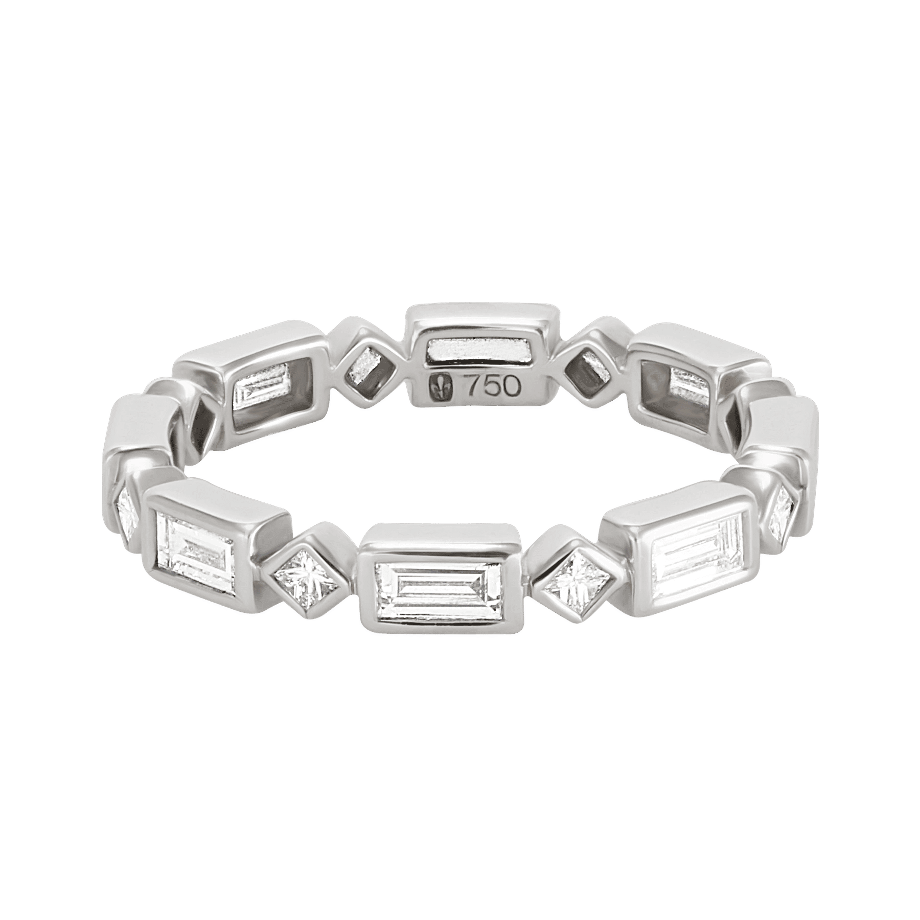 Detail View of Manhattan Diamond Wedding Band