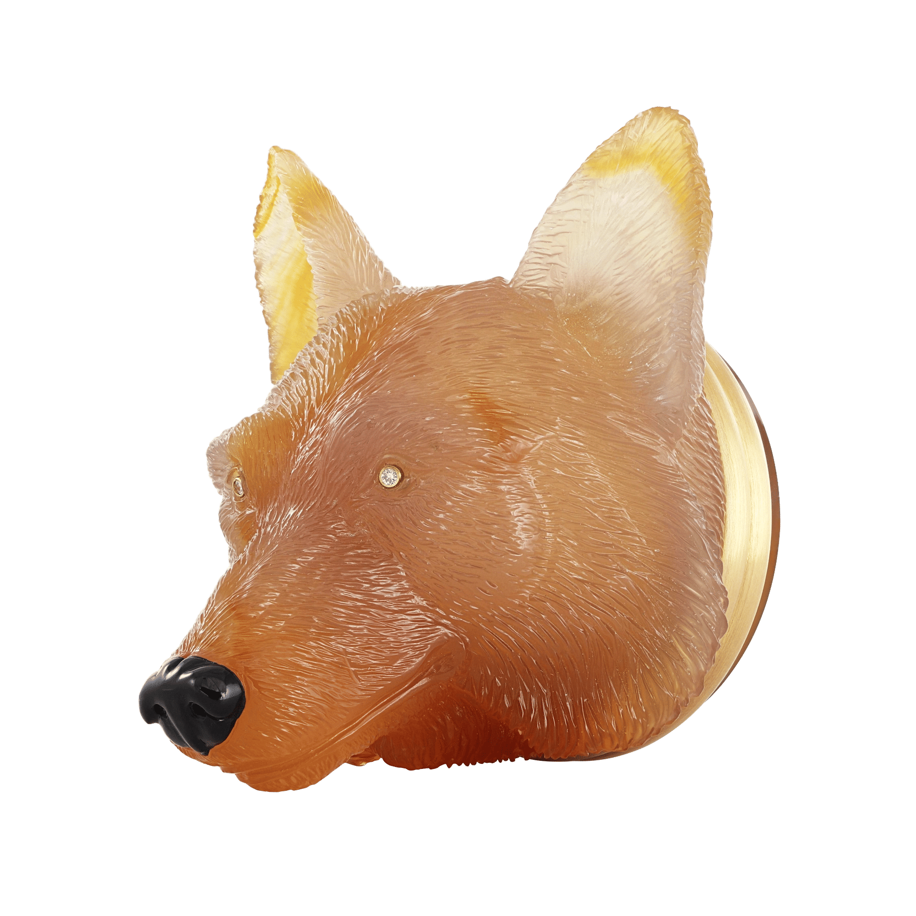 3 - Side of Idar-Oberstein Agate Wolf Head by Emil Becker