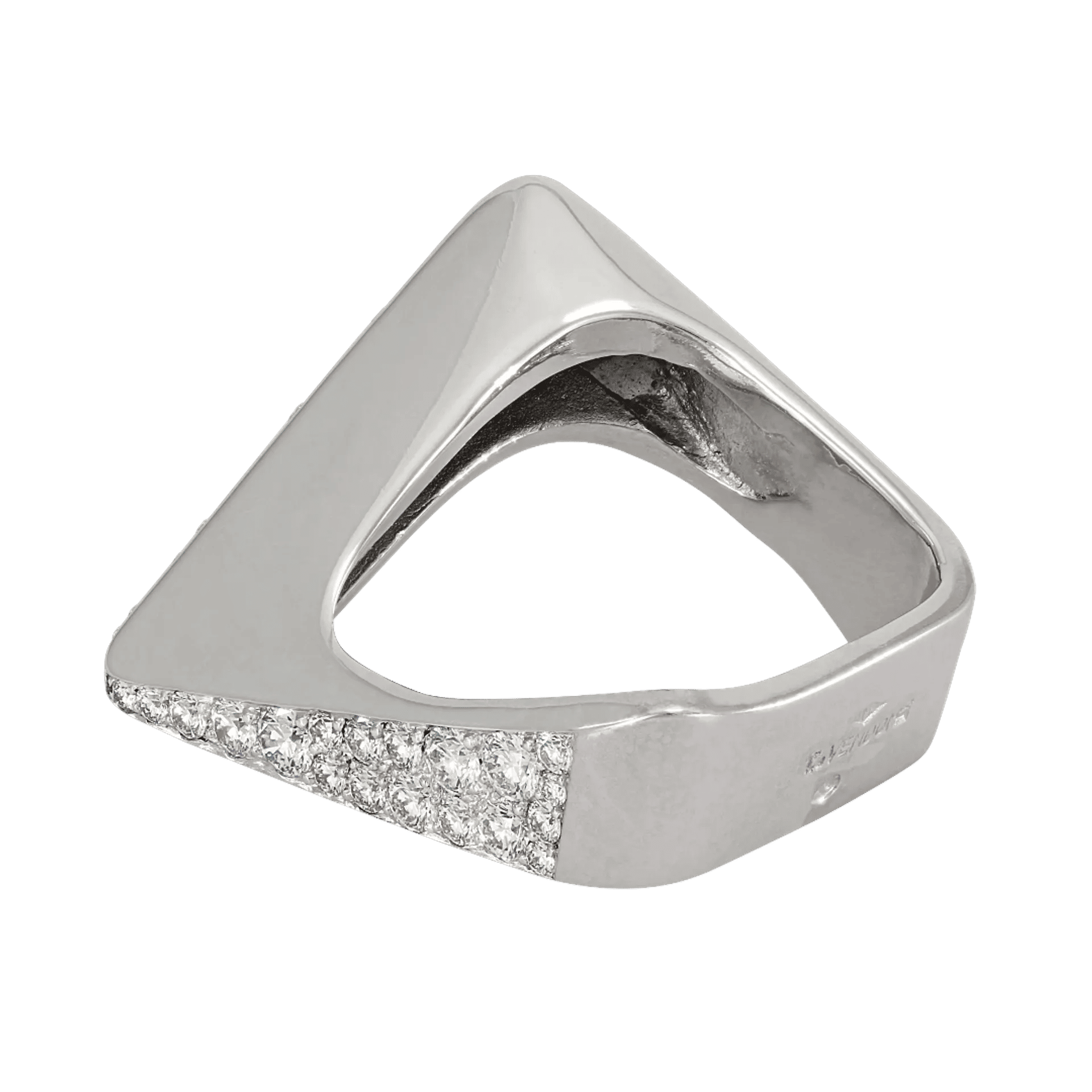 Side of the Allure White Gold Ring with Diamonds designed by Thierry Vendôme