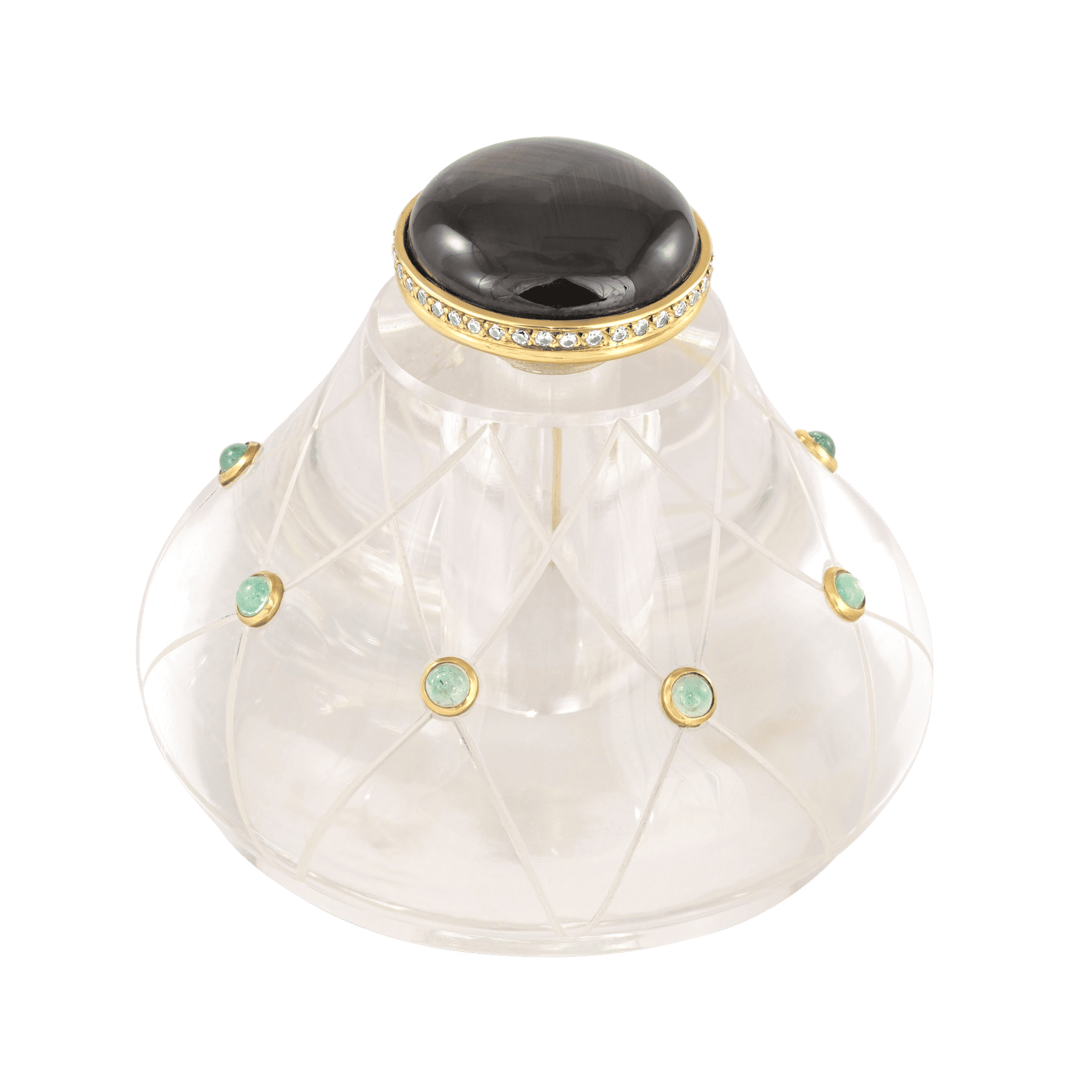 6 - Front of Rock Crystal with Star Sapphire by Emil Becker