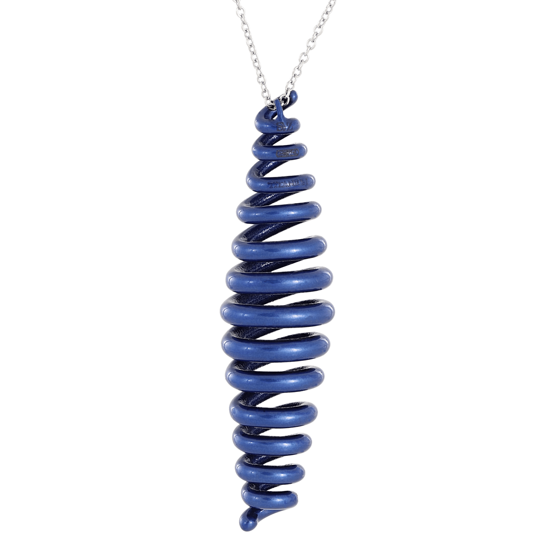 Back of Shooting Star Blue Titanium Pendant