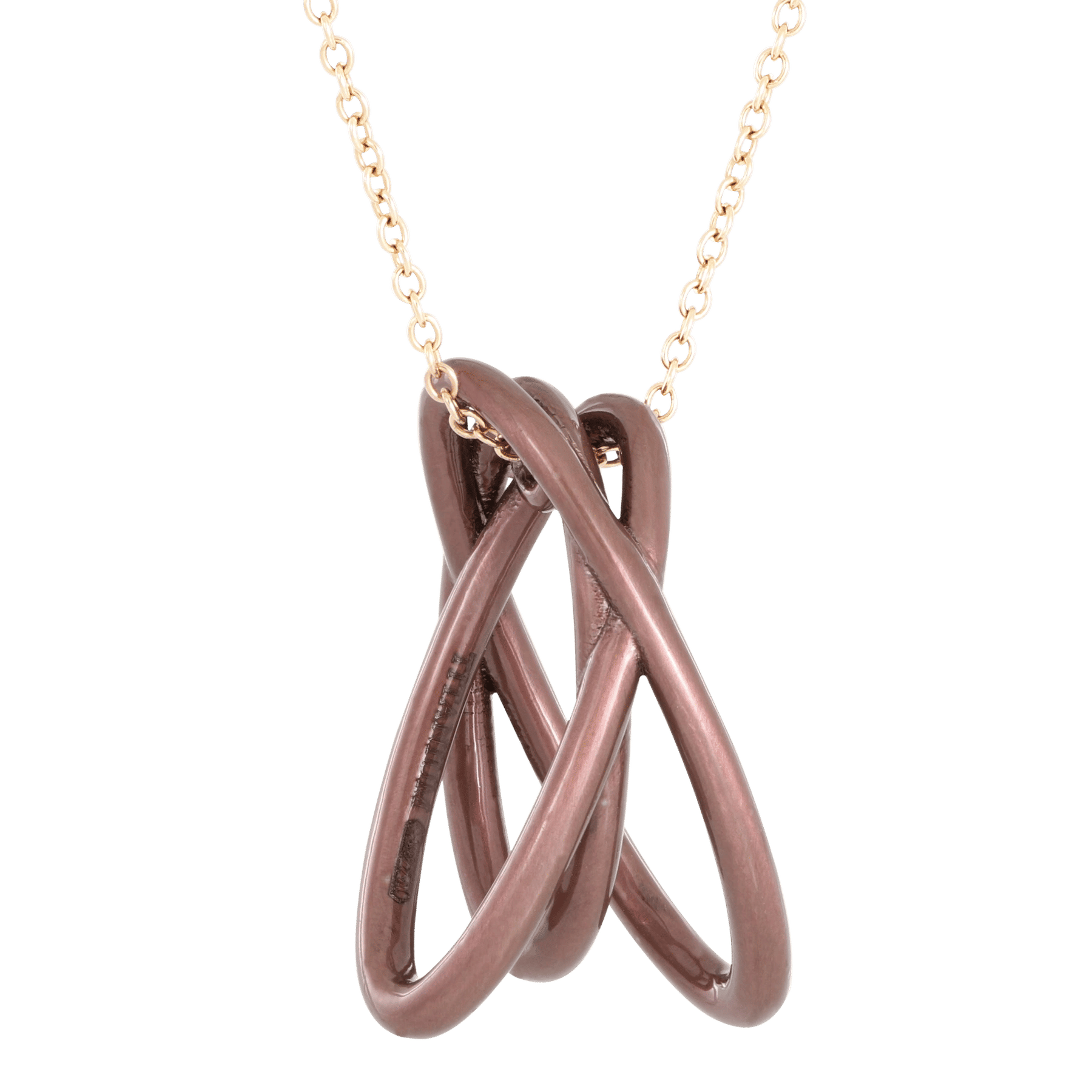 Back of Twinkle Twinkle Chocolate Brown Titanium Pendant