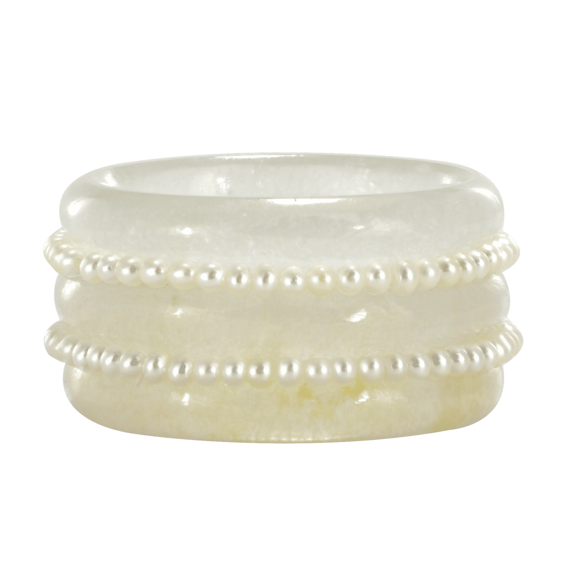 Blue Lotus Band with Jade and Pearls 1