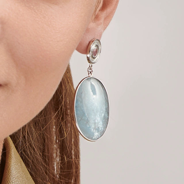 Close up of Geometric Earrings
